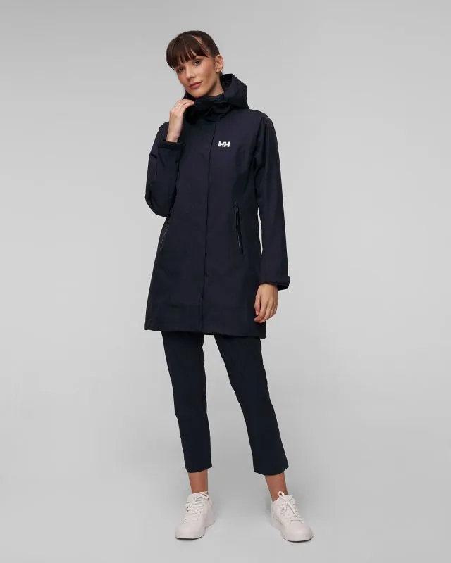Cappotto blu scuro da donna Helly Hansen Voyage Raincoat