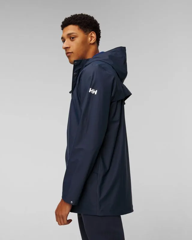 Cappotto blu scuro da uomo Helly Hansen Moss Rain Coat