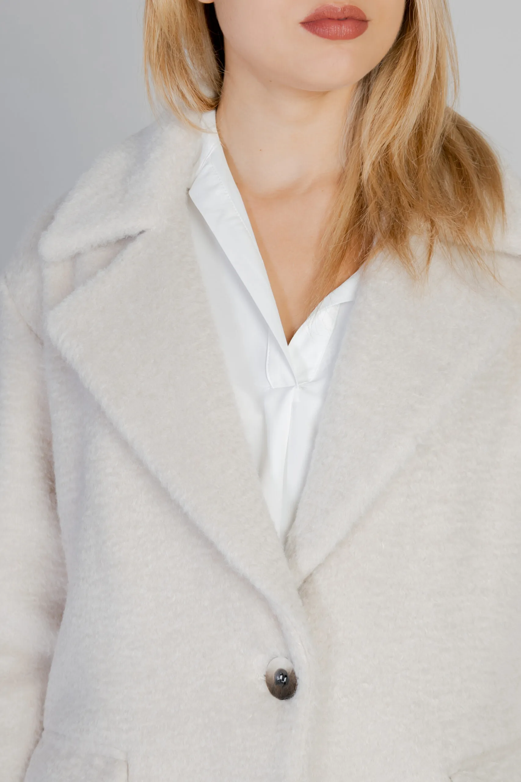 Cappotto Sol Wears Women teddy Beige chiaro
