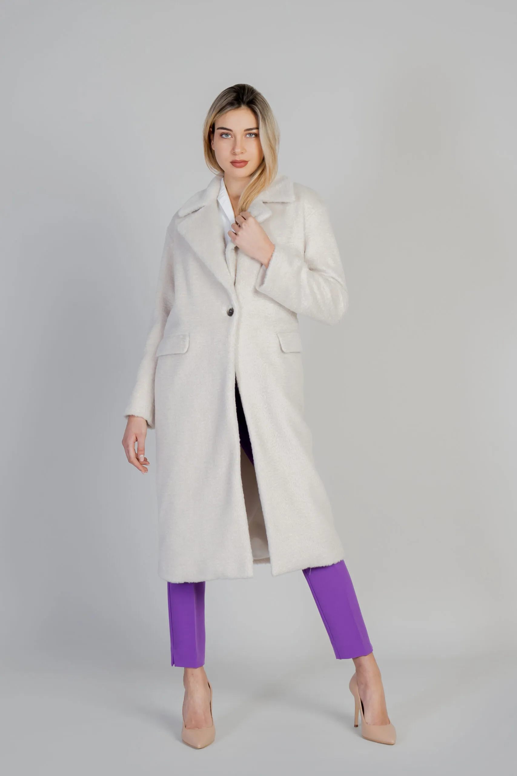 Cappotto Sol Wears Women teddy Beige chiaro