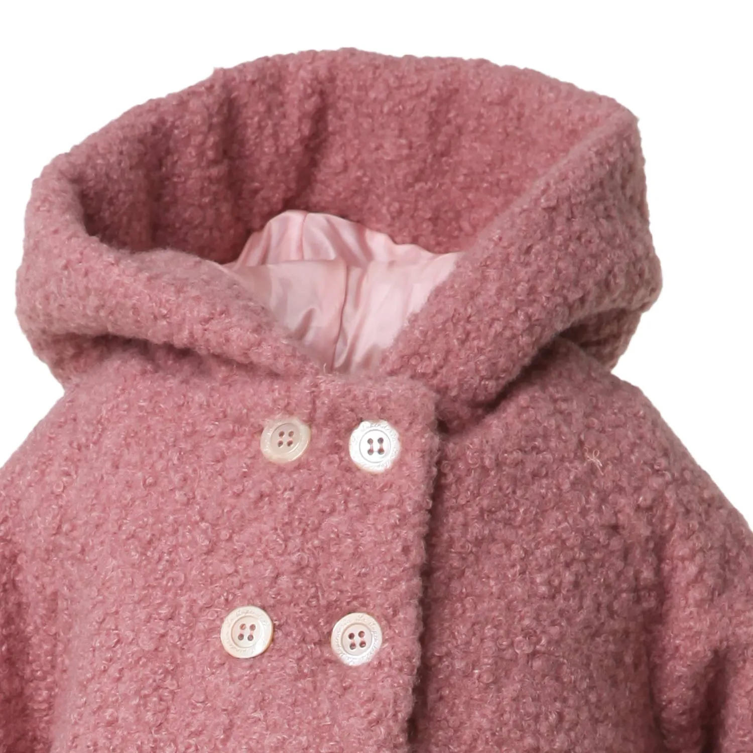 Cappotto Teddy La Stupenderia Rosa Antico Bimba
