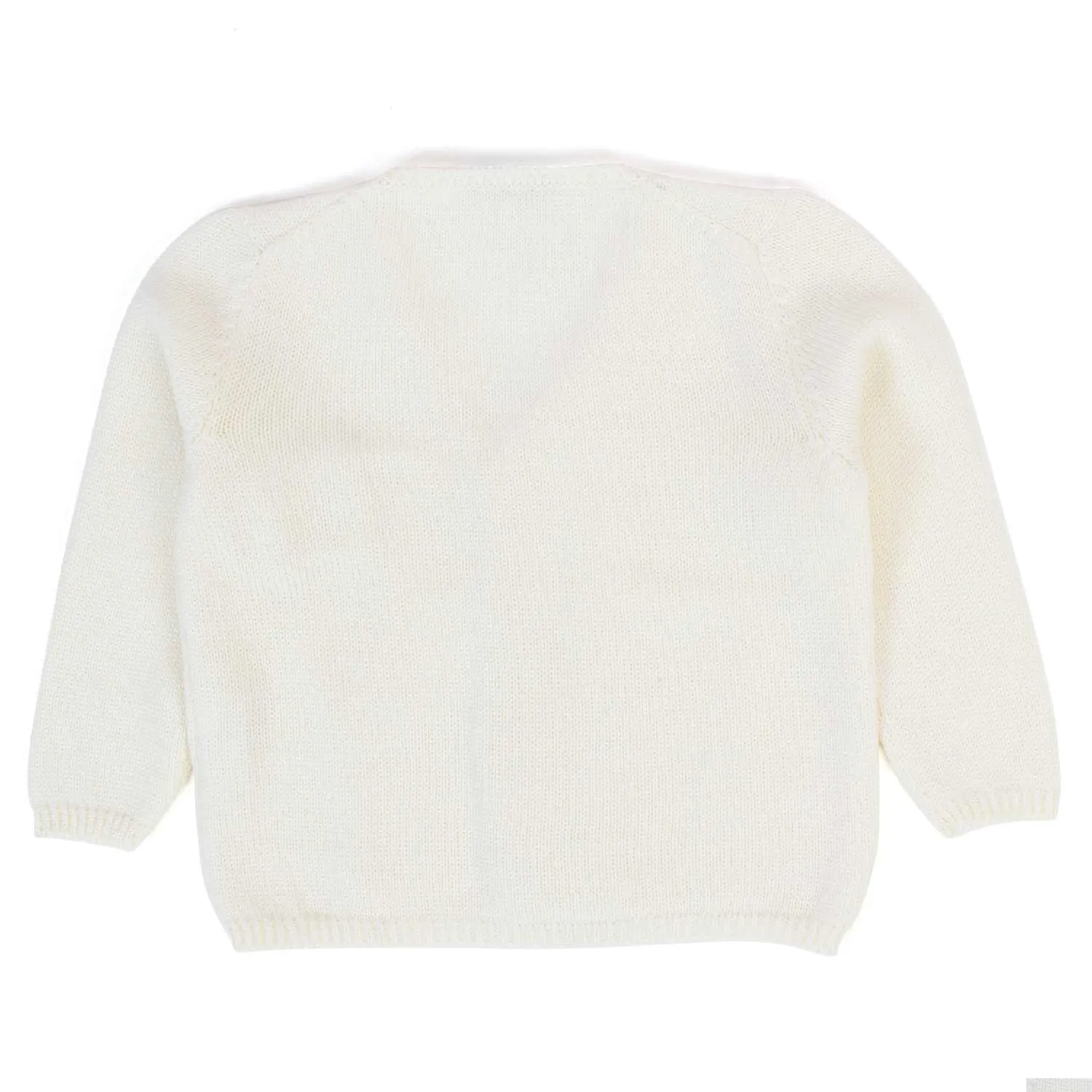 Cardigan Bianco In Cashwool Baby Unisex