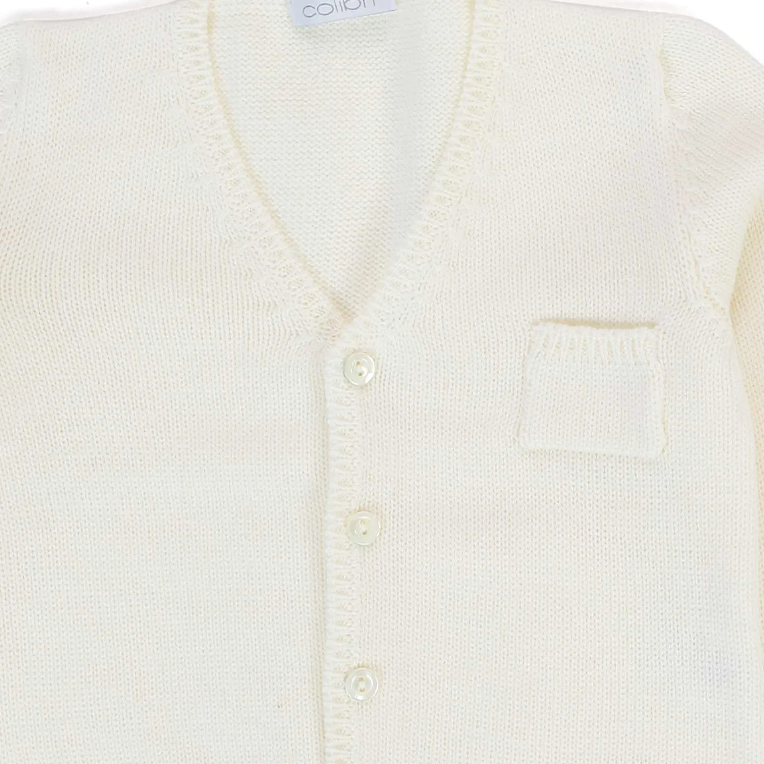 Cardigan Bianco In Cashwool Baby Unisex
