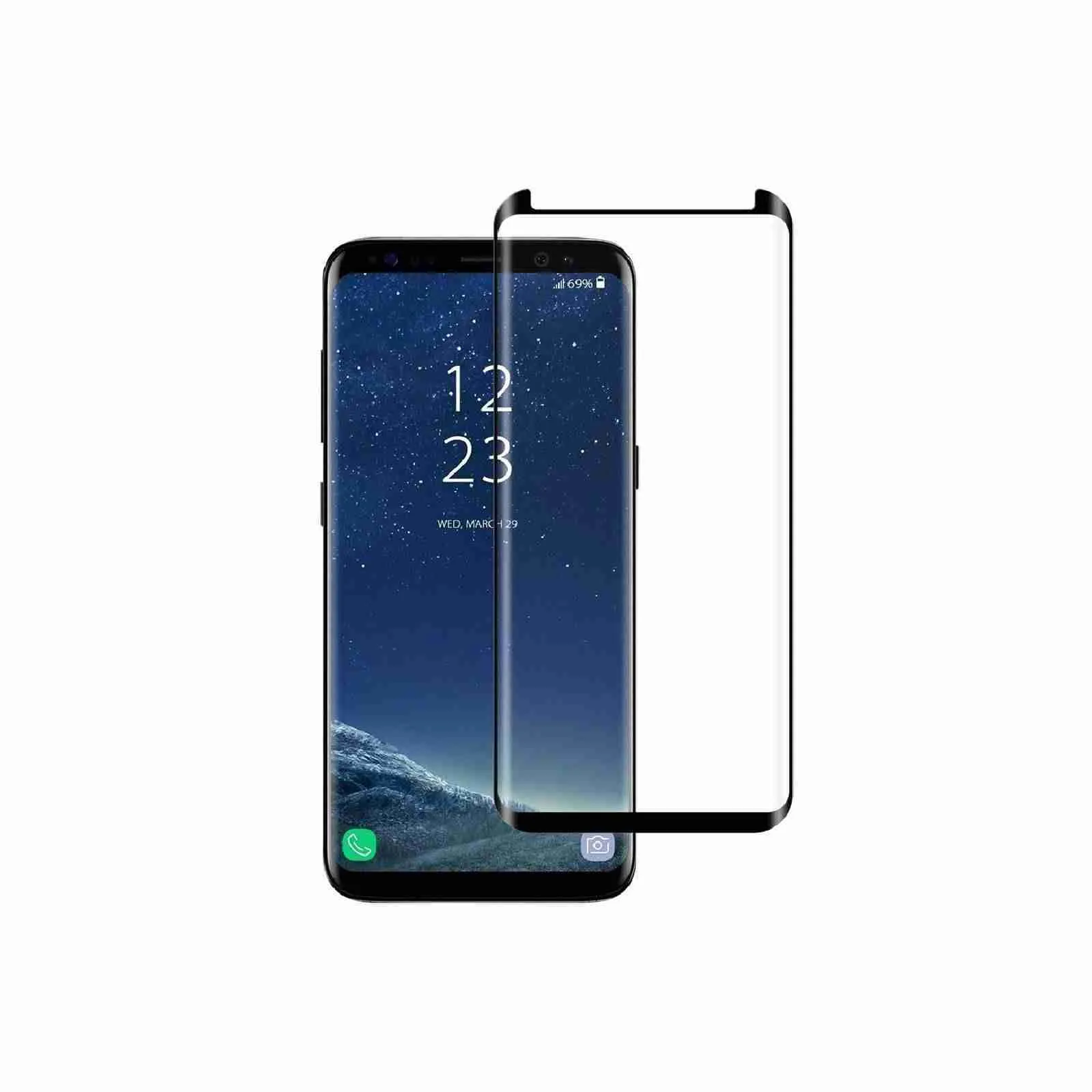 Cellularline Glass&Go Samsung Galaxy Note 9 Vetro Temperato Curvo Nero 
