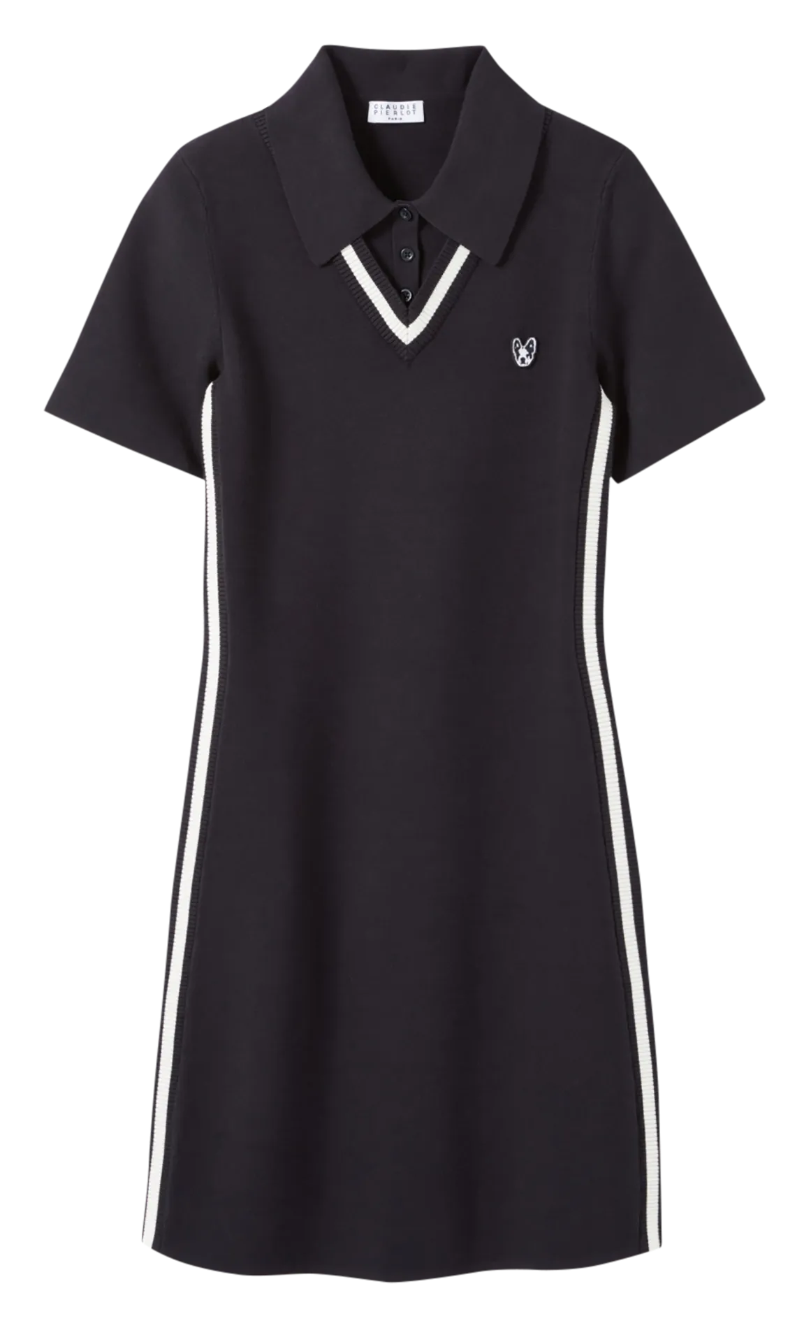 CLAUDIE PIERLOT   Abito polo corto slim in maglia | Multicolore