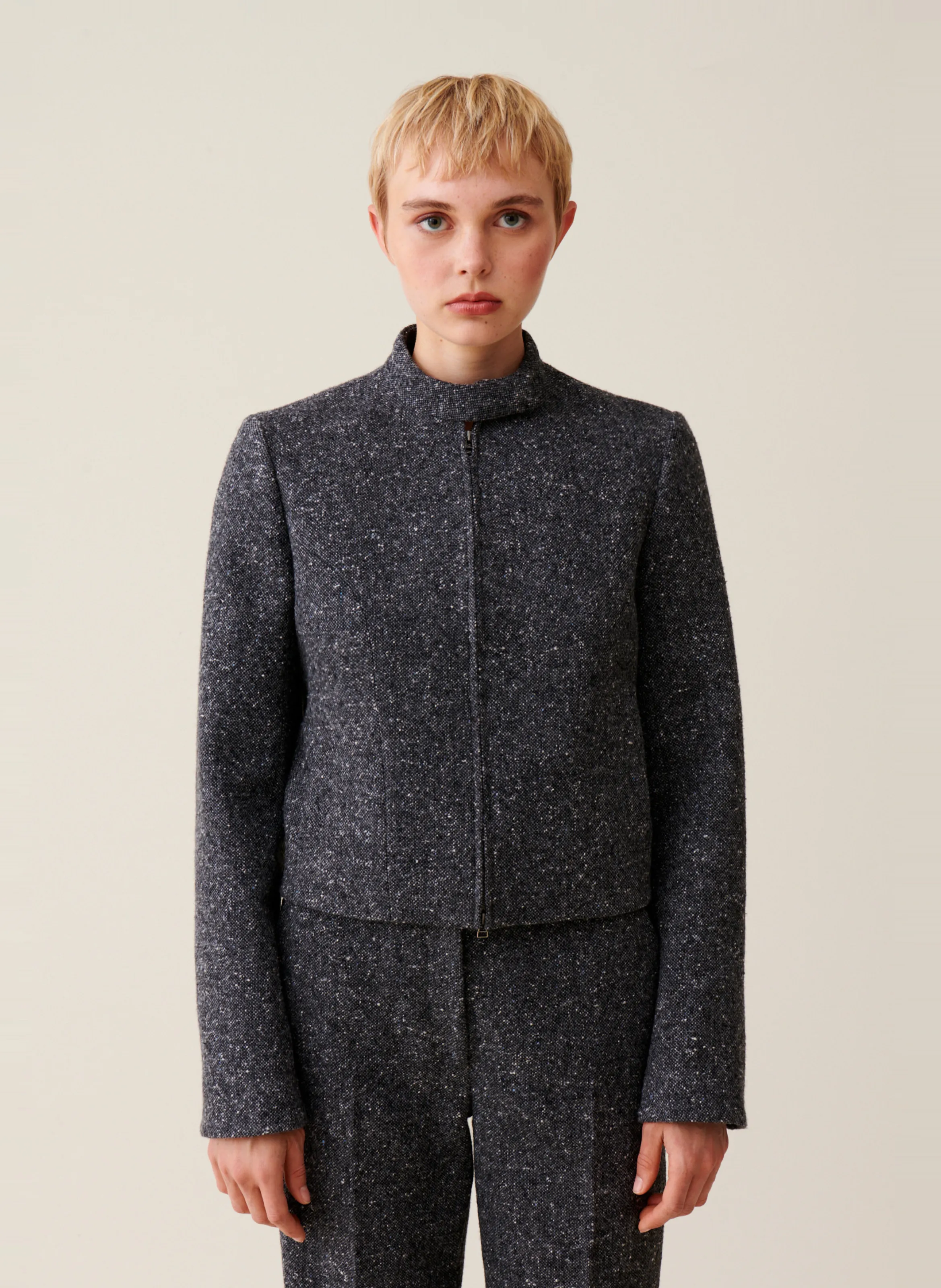  CLAUDIE PIERLOT   Giacca dritta a collo alto | Grigio