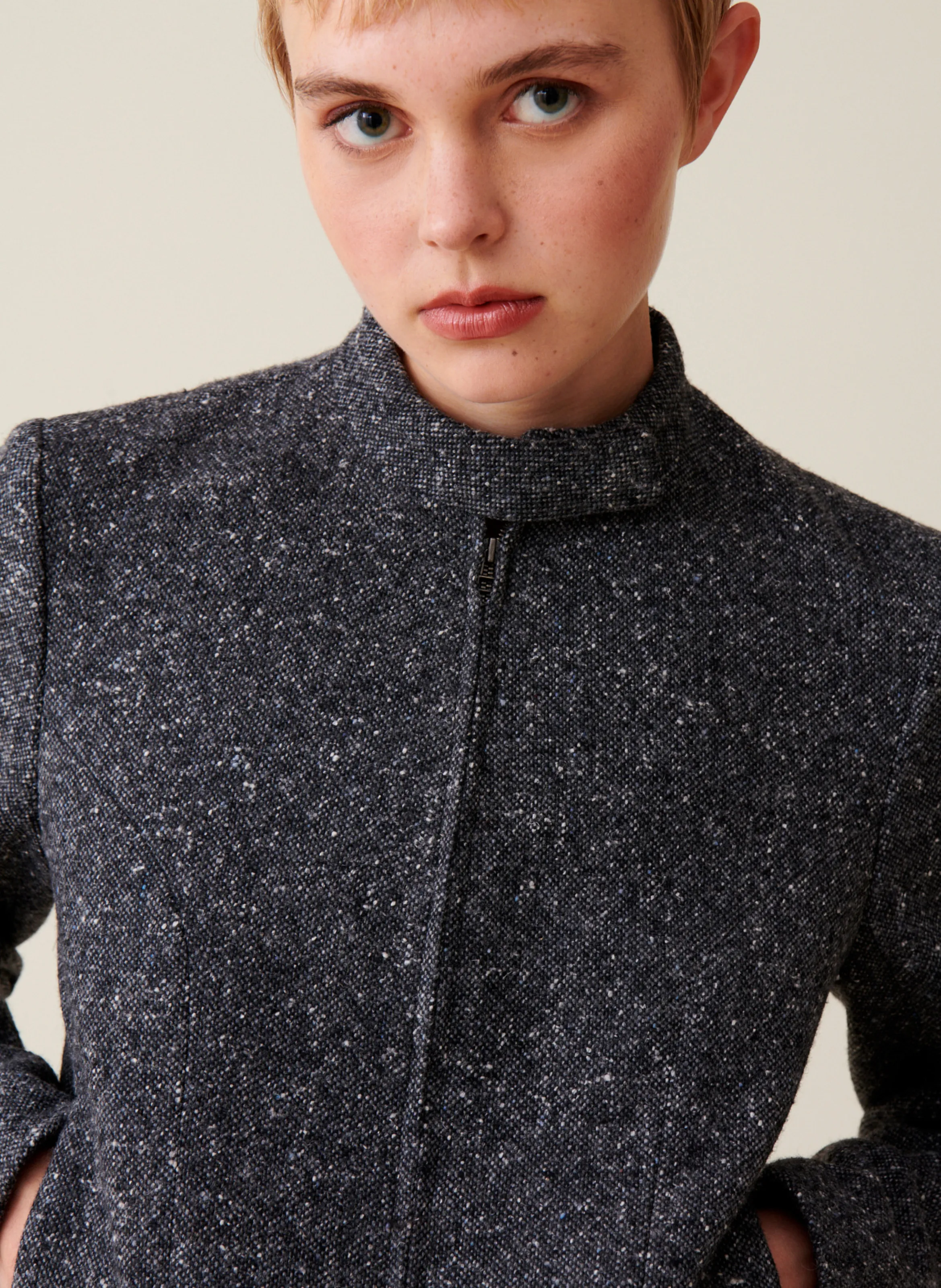  CLAUDIE PIERLOT   Giacca dritta a collo alto | Grigio