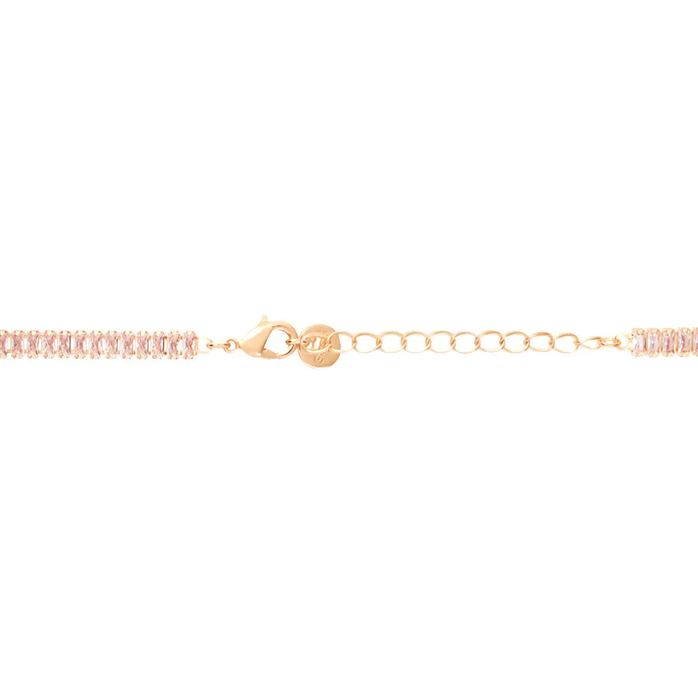 Collana Tennis Romantic Shine Metallo Maglia Tennis Cristallo Bianco 38 + 5 cm 1665962