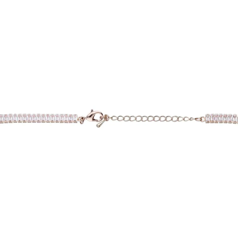 Collana Tennis Romantic Shine Metallo Maglia Tennis Cristallo Bianco 38 + 5 cm 1665962