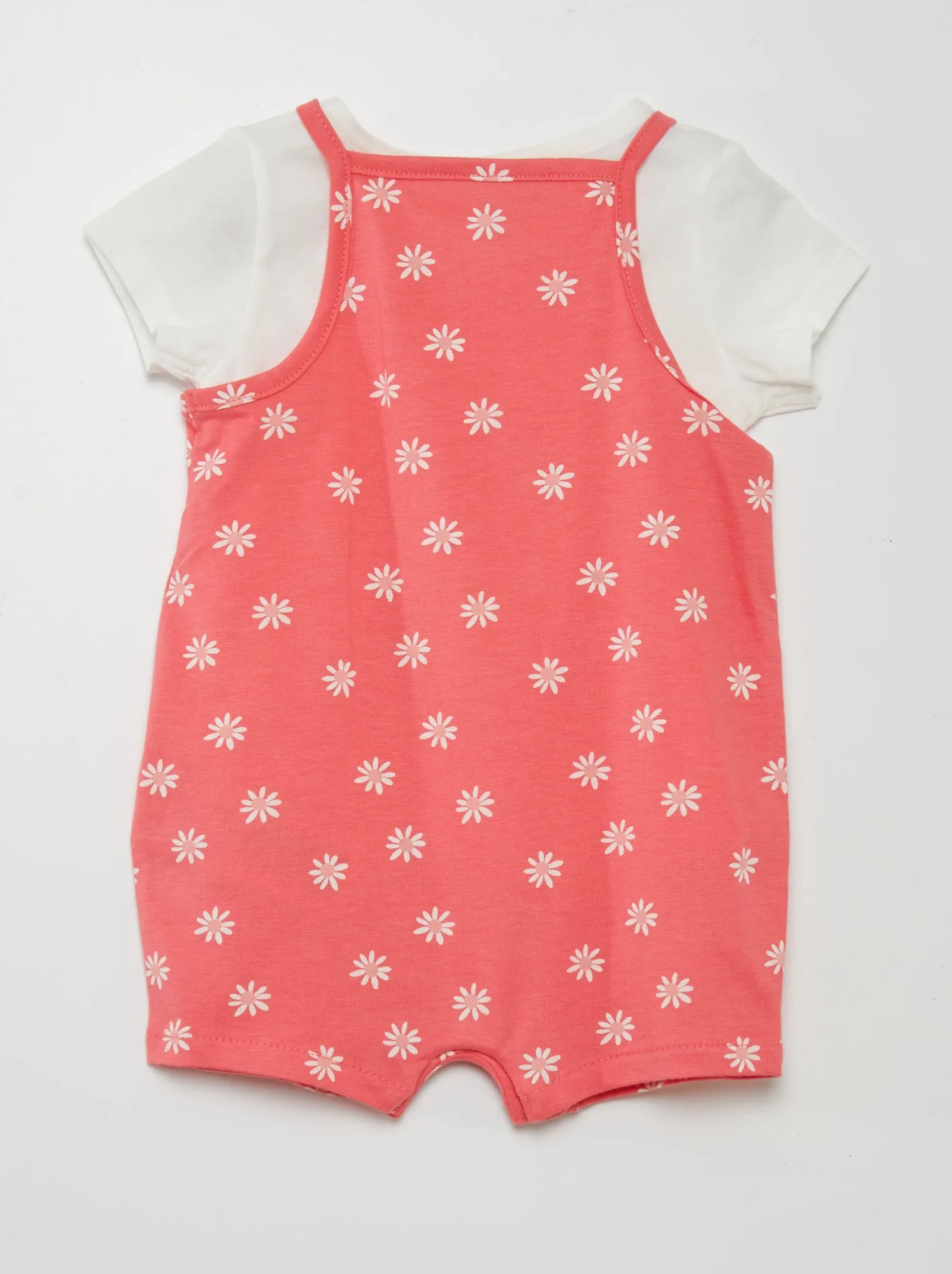 Completo tuta corta + t-shirt - 2 pezzi - ROSA