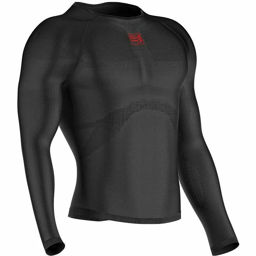 Compressport 3D Therm Shirt Long Sleeve Black - Maglia Traspirante