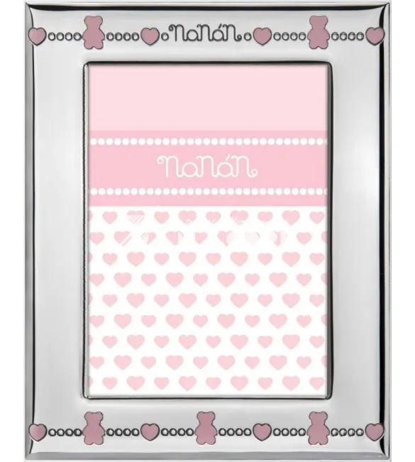Cornice Bambina Nanan Orsetti Rosa mm 130x90 nco0010