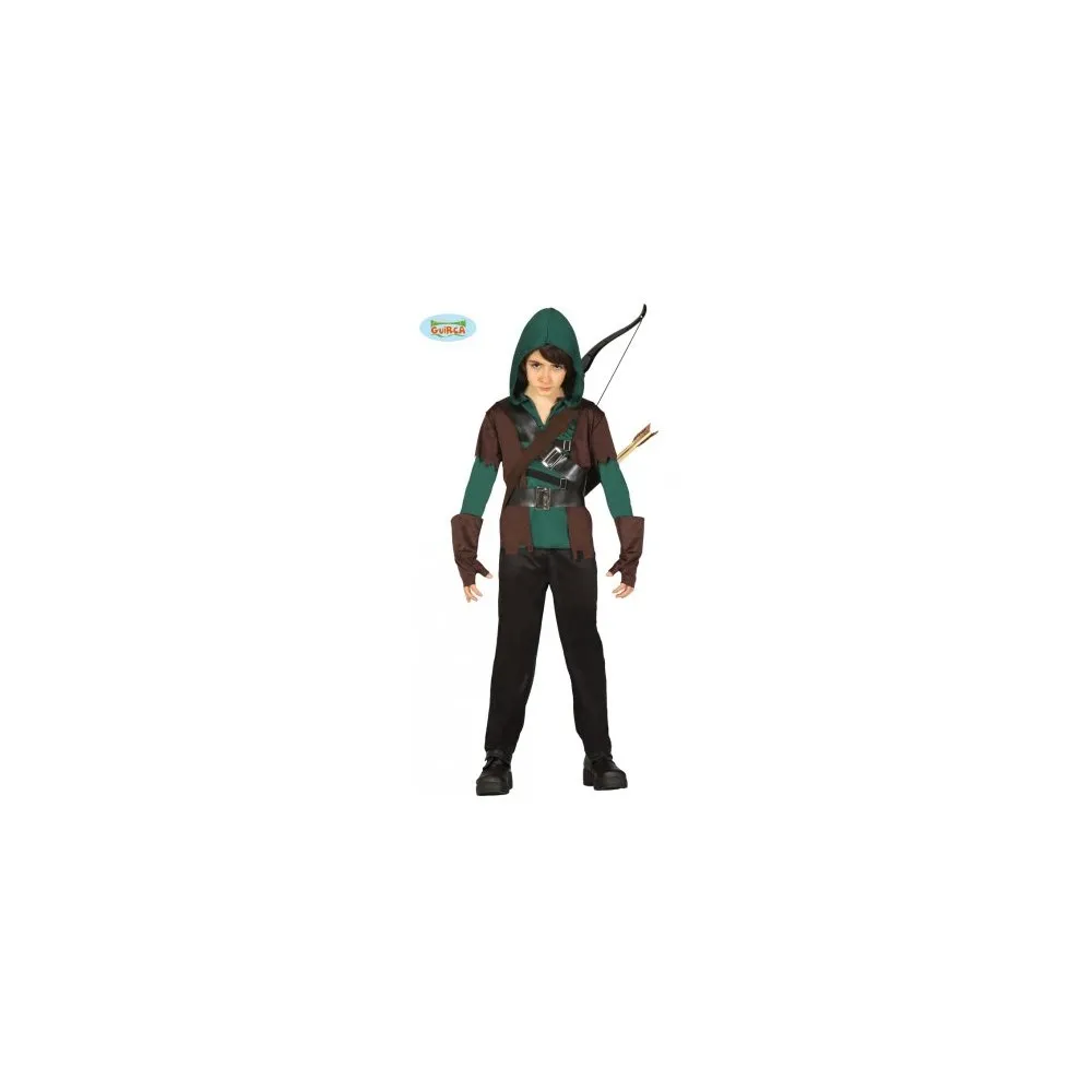Costume Arcere Robin Hood Harrow Bambino 7/9 Anni Travestimenti Carnevale
