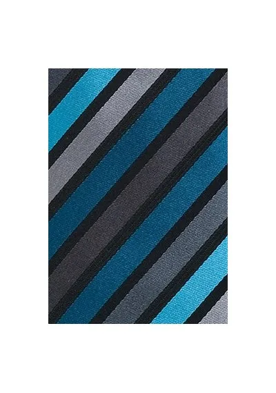 Cravatta petrolio argento nero