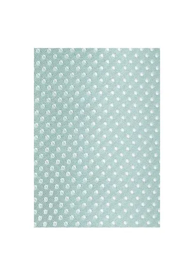 Cravatta verde-grigio puntini bianchi