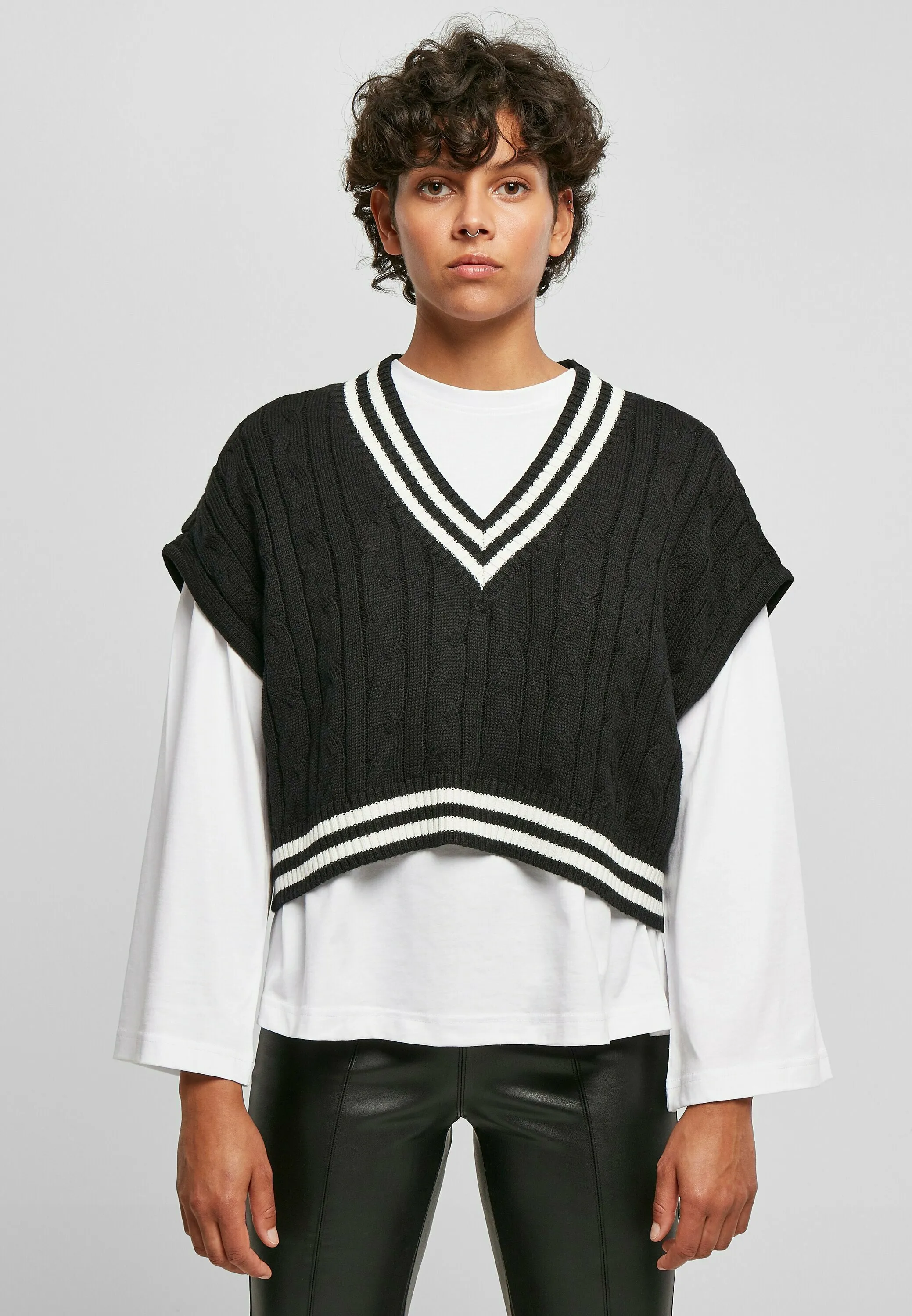 CROPPED COLLEGE SLIPOVER - T-shirt con stampa