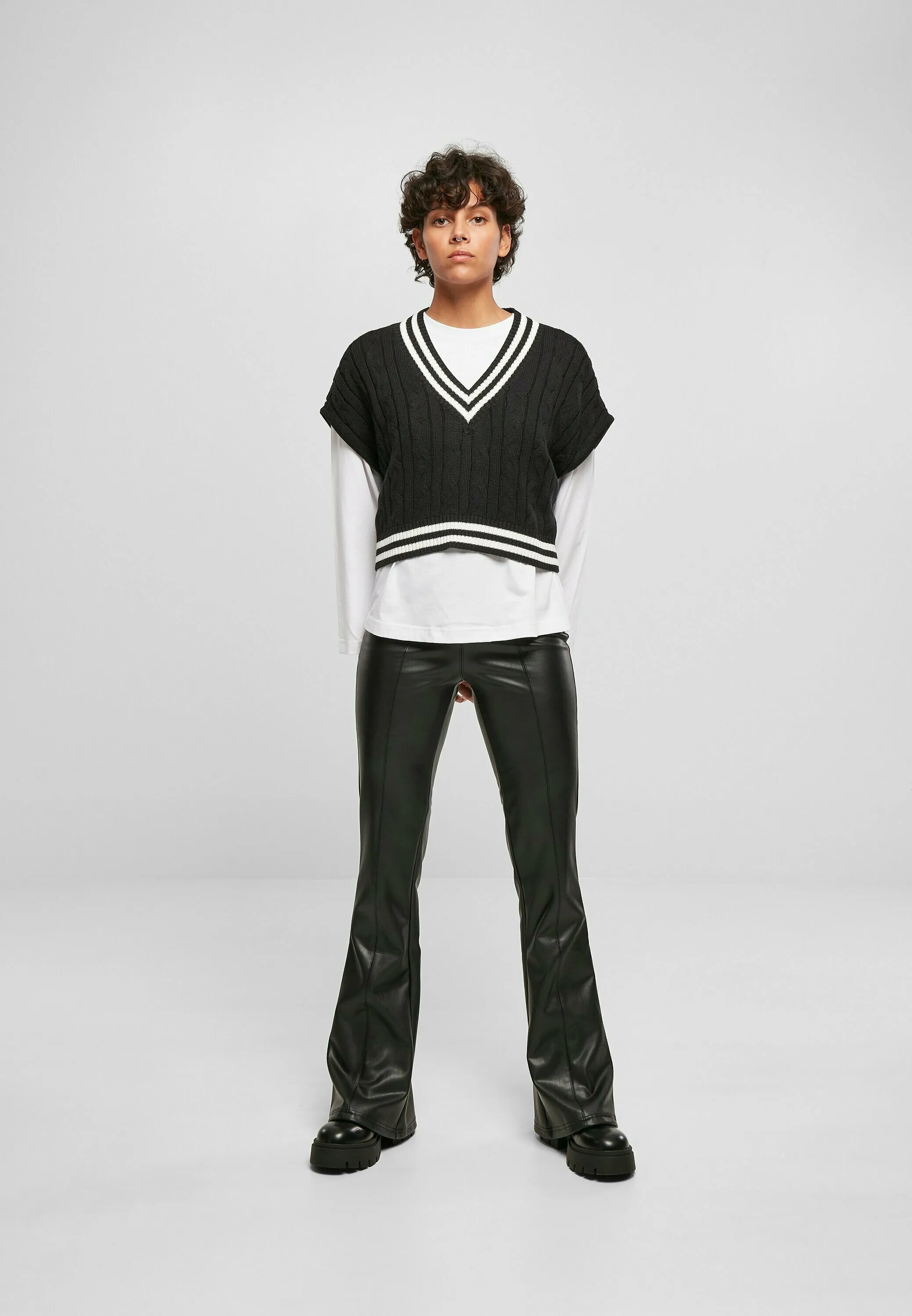 CROPPED COLLEGE SLIPOVER - T-shirt con stampa