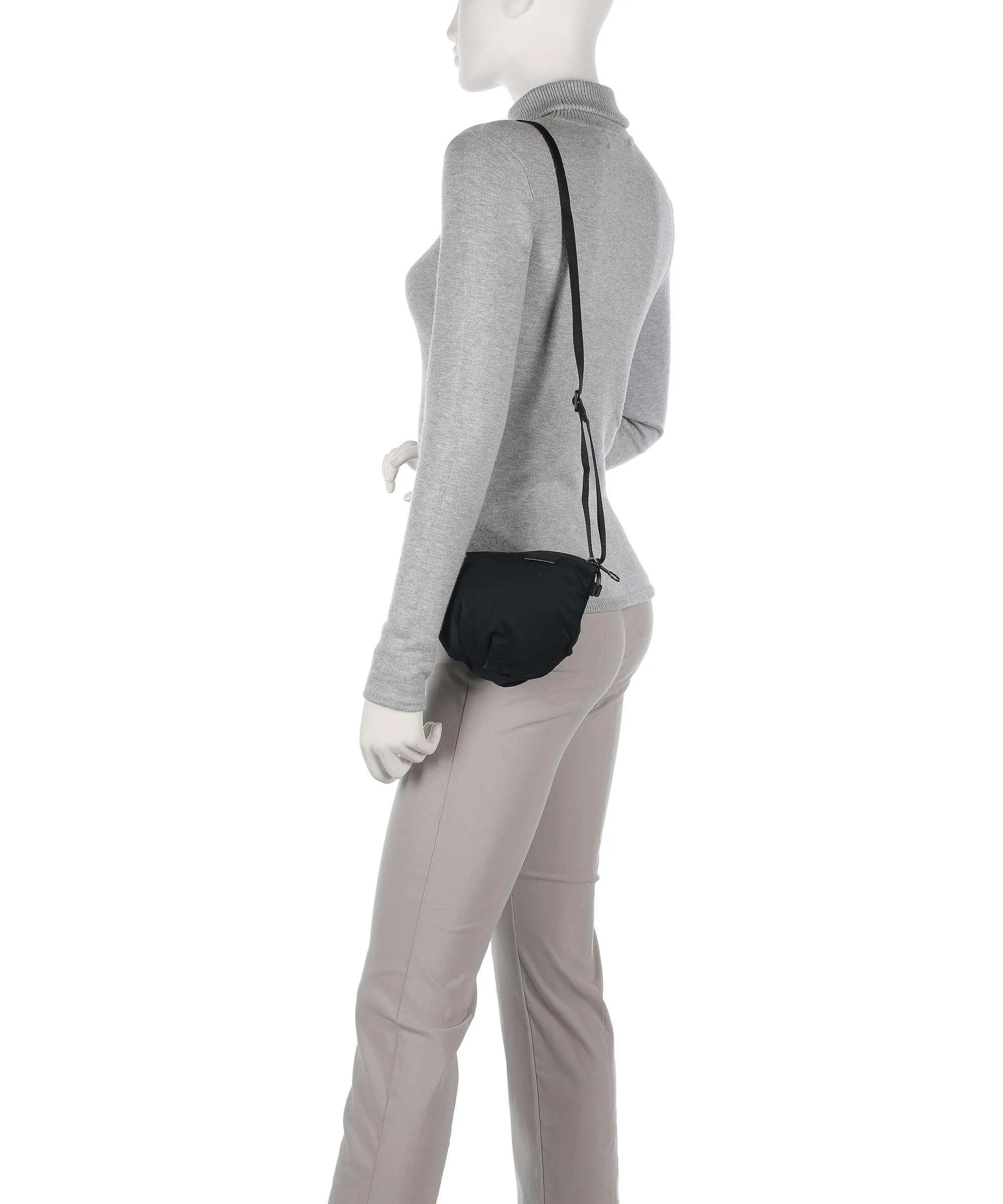  Côte&Ciel Creased Stone Orba Borsa a tracolla poliestere, nylon nero  