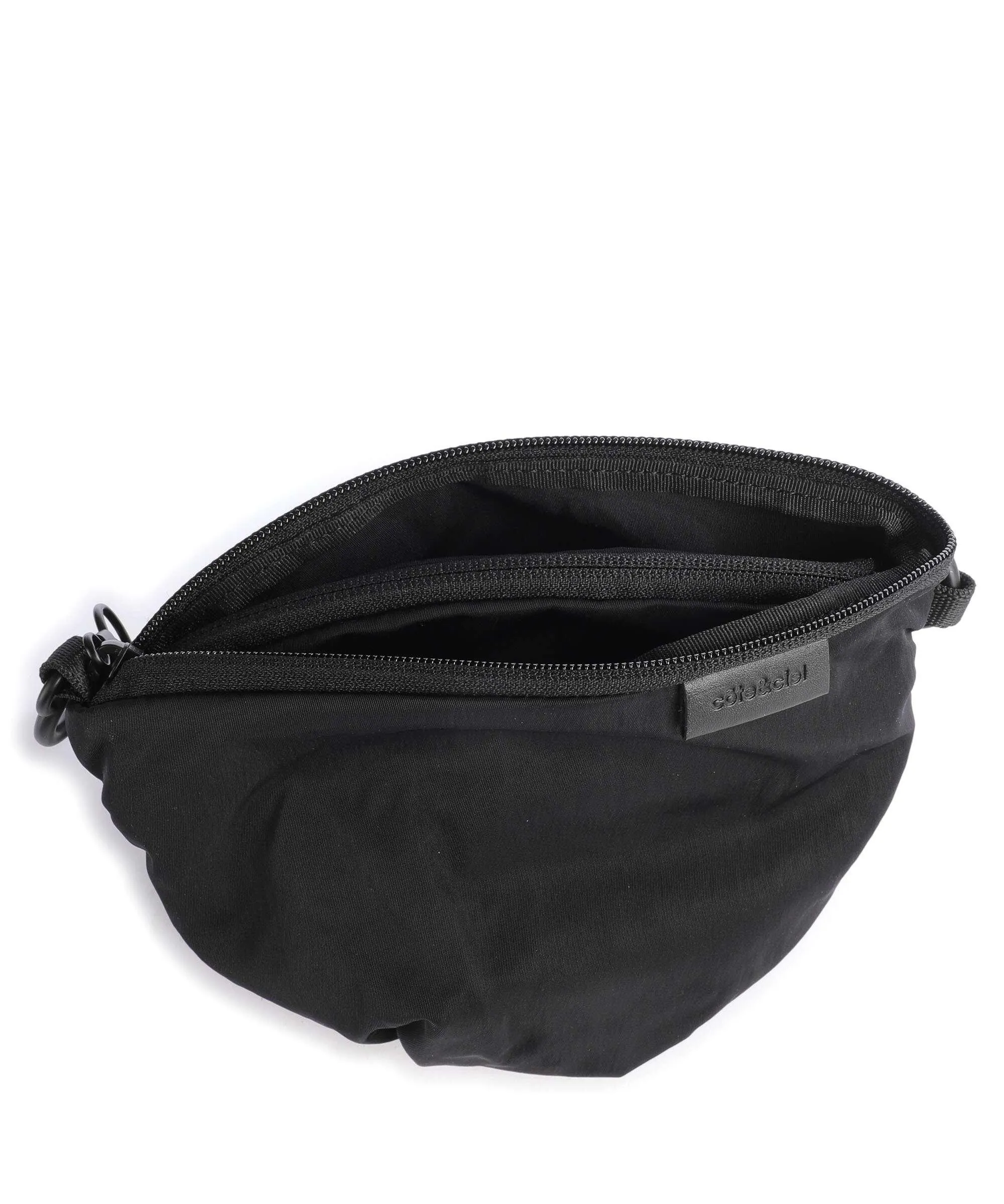  Côte&Ciel Creased Stone Orba Borsa a tracolla poliestere, nylon nero  