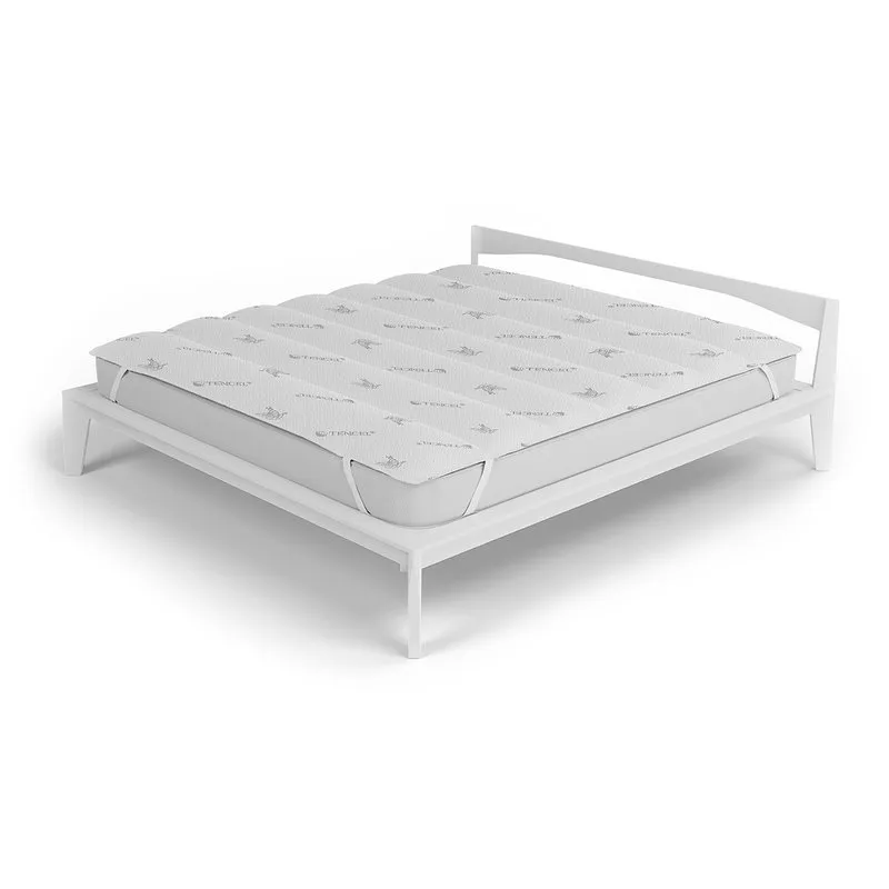 DATEX Topper imbottito e trapuntato linea Tencel, grigio chiaro