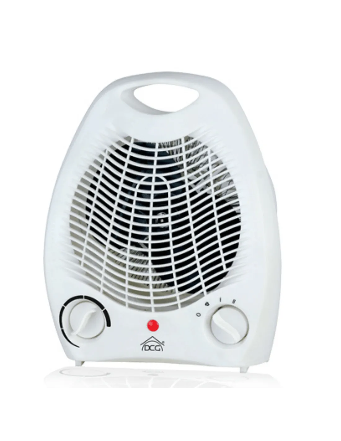 DCG HL9733 Termoventilatore con termostato, 2 Potenze 1000-2000W, Bianco, Spie di controllo, Sistema di sicurezza