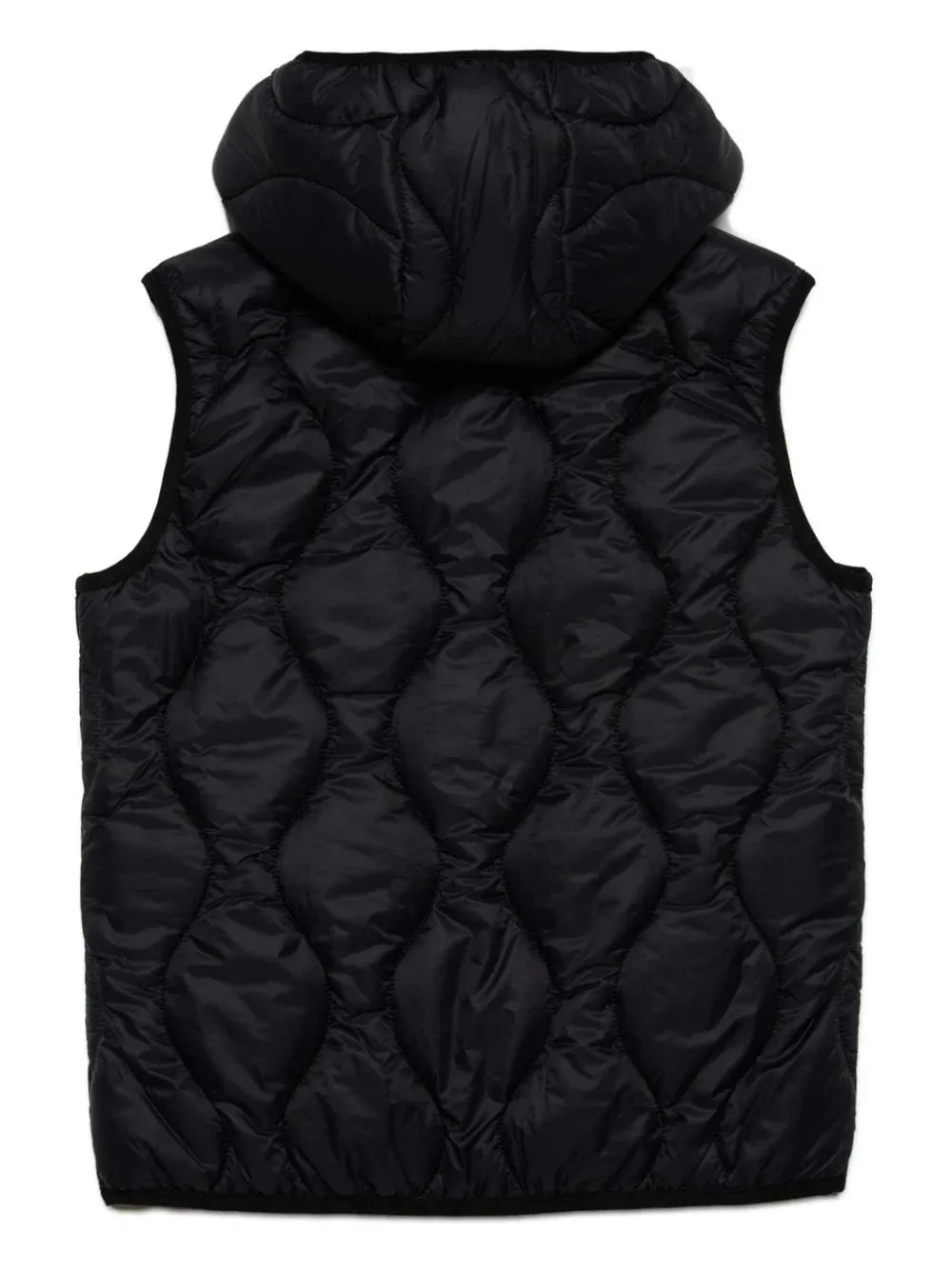 Diesel gilet imbottito con cappuccio nero