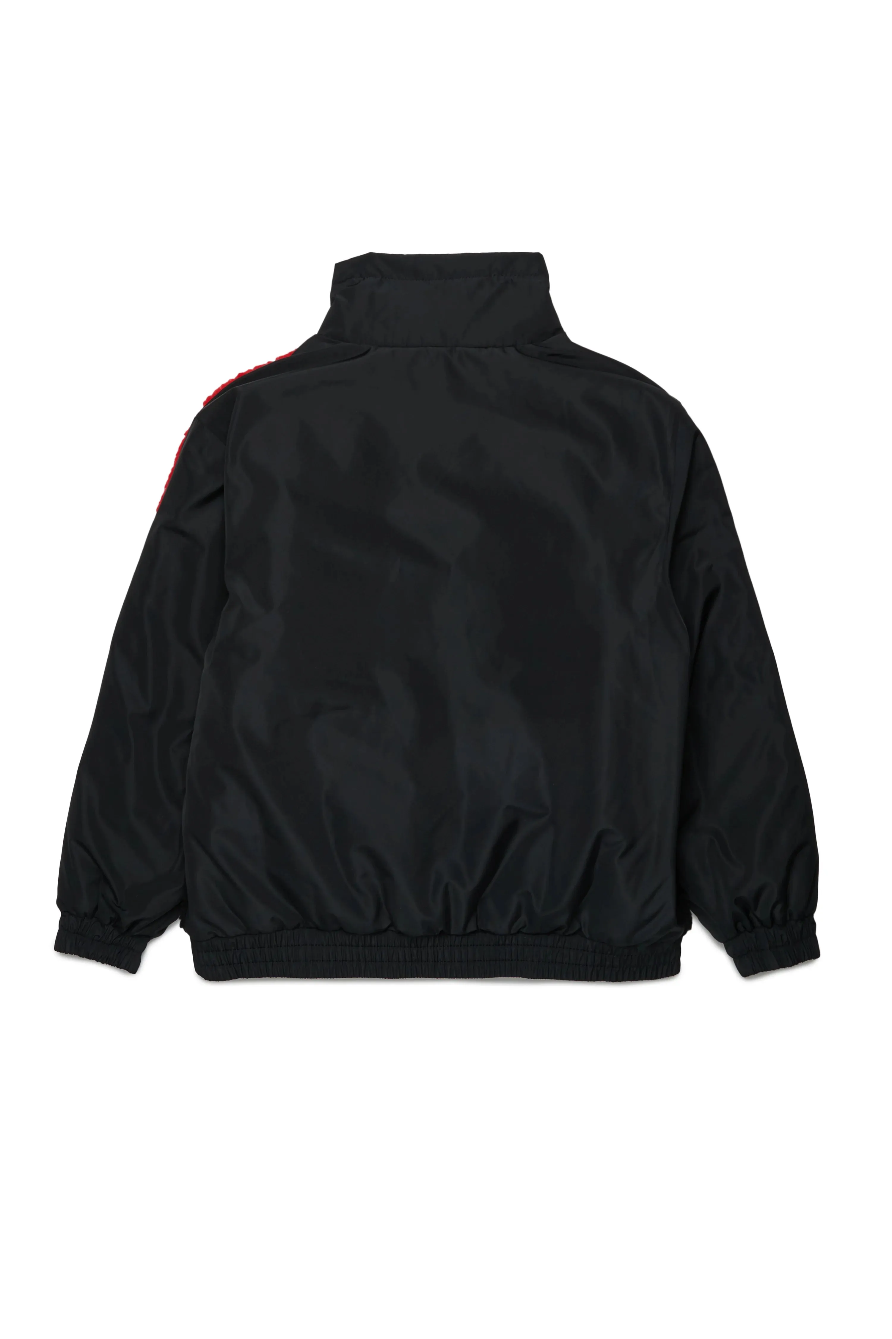 Diesel giubbino in nylon e tessuto Teddy con logo nero