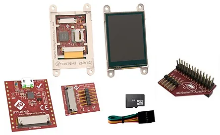 Display per Raspberry Pi Gen4 Diablo16 da 5poll. 4D Systems, con Display LCD
