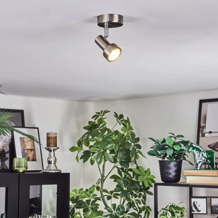 Edain Plafoniera, Faretto da soffitto LED Cromo, Nichel opaco, 1-Luce