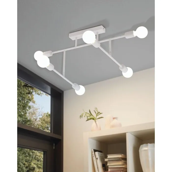 Eglo BELSIANA Plafoniera Bianco, 6-Luci
