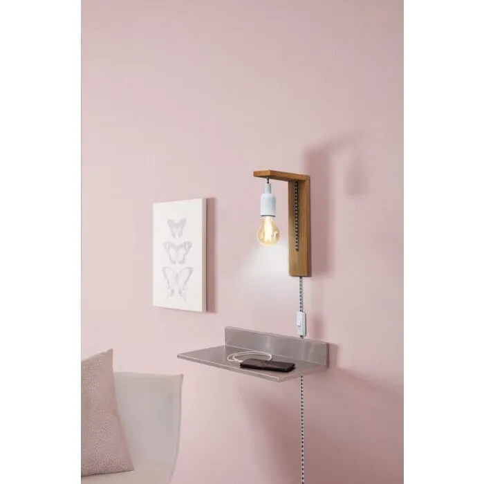 Eglo TOCOPILLA Applique Marrone, Bianco, 1-Luce