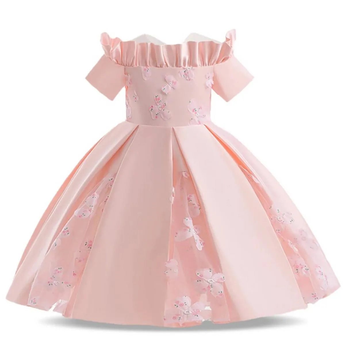 Elegante abito da ragazza di fiori per matrimonio, compleanno, tutù formale, abito da sera per bambini, festa di laurea, costume