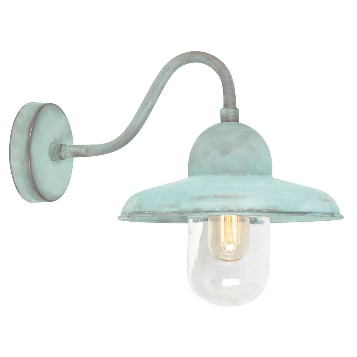 Elstead Lighting  Applique da parete per esterni con struttura in ottone e diffusore in vetro Somerton - 100W