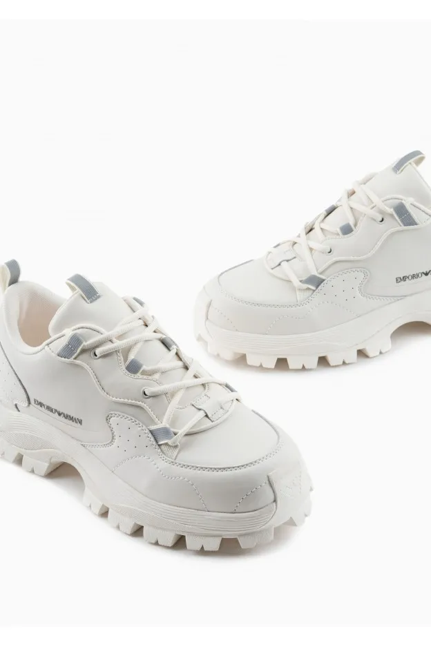 Emporio Armani Sneakers allacciatura trekking in nylon