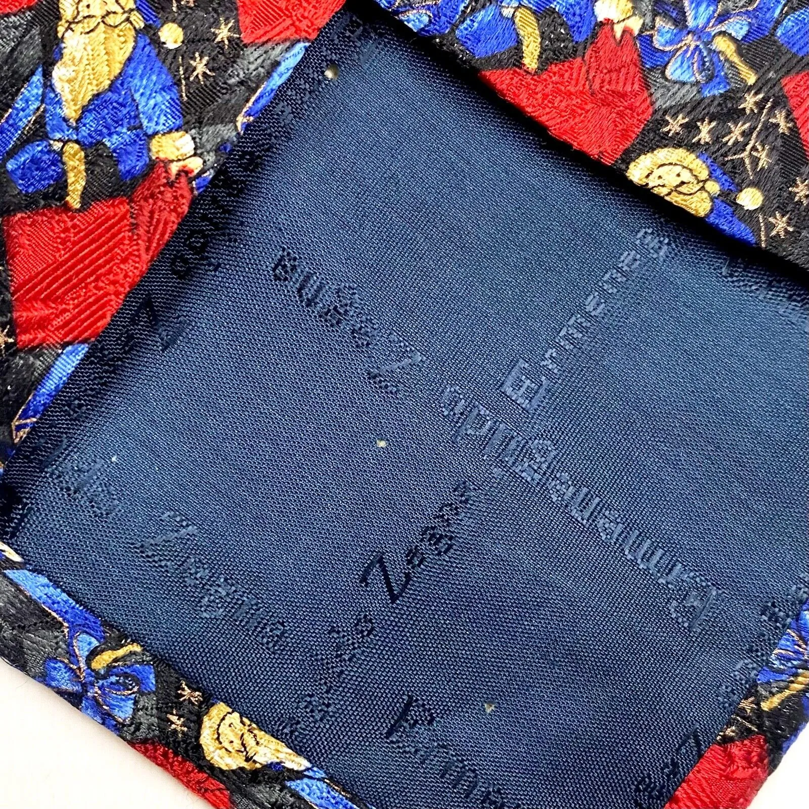Ermenegildo Zegna Patterned Silk Tie | Vintage Luxury High End Designer Blue VTG
