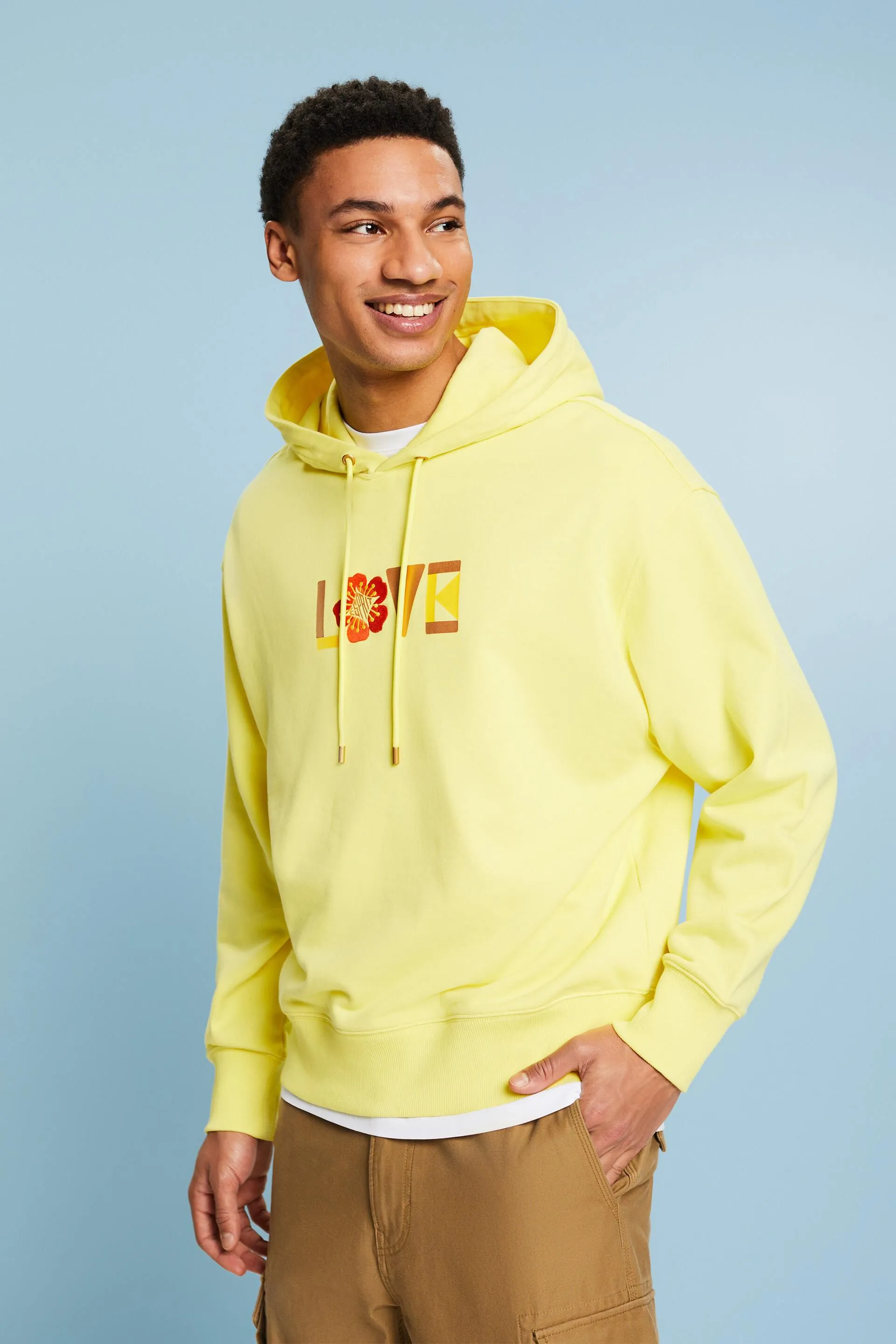 Felpa unisex con cappuccio oversize con stampa