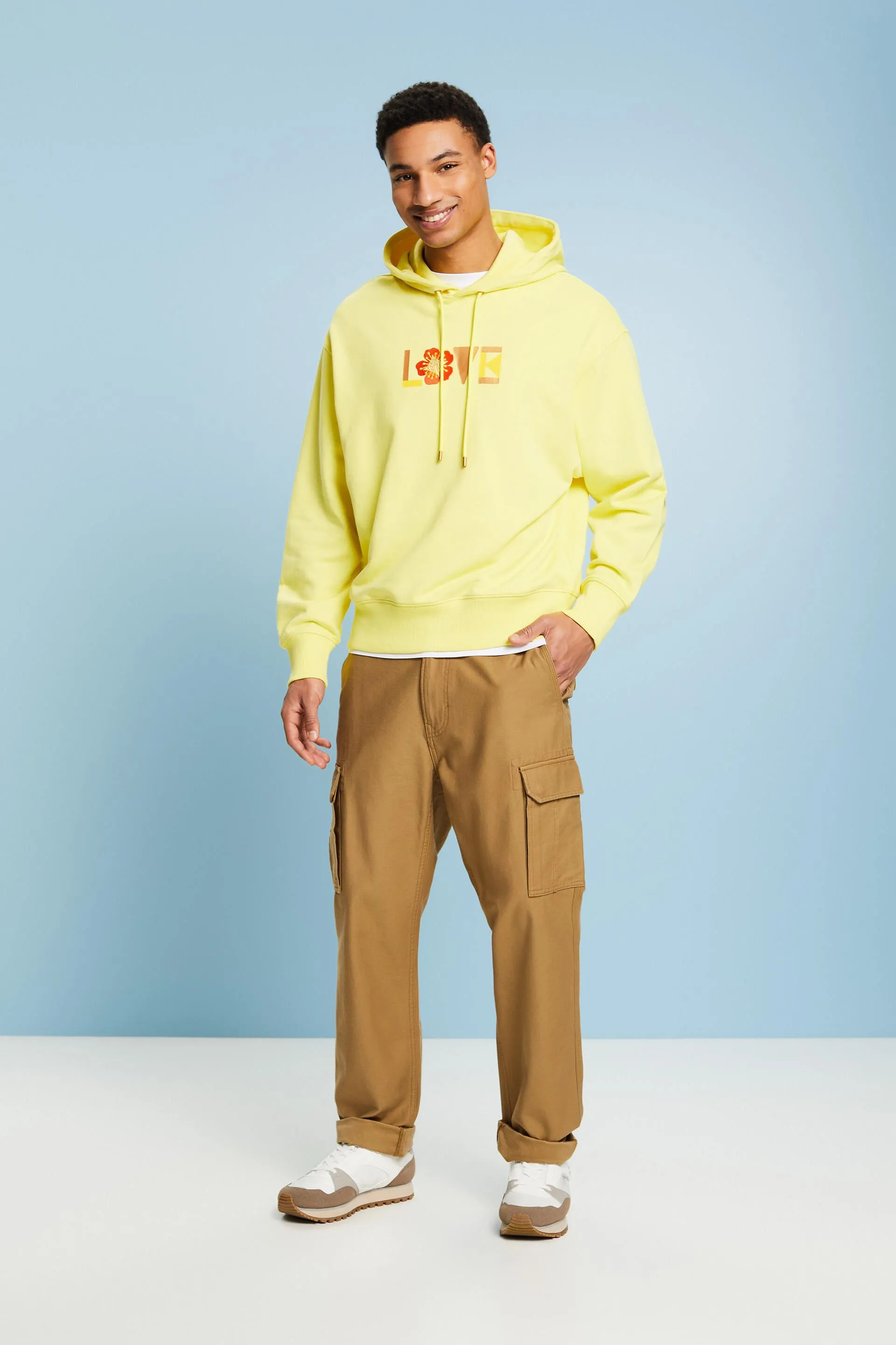 Felpa unisex con cappuccio oversize con stampa
