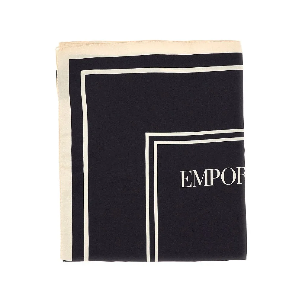 Foulard in seta stampa logo
