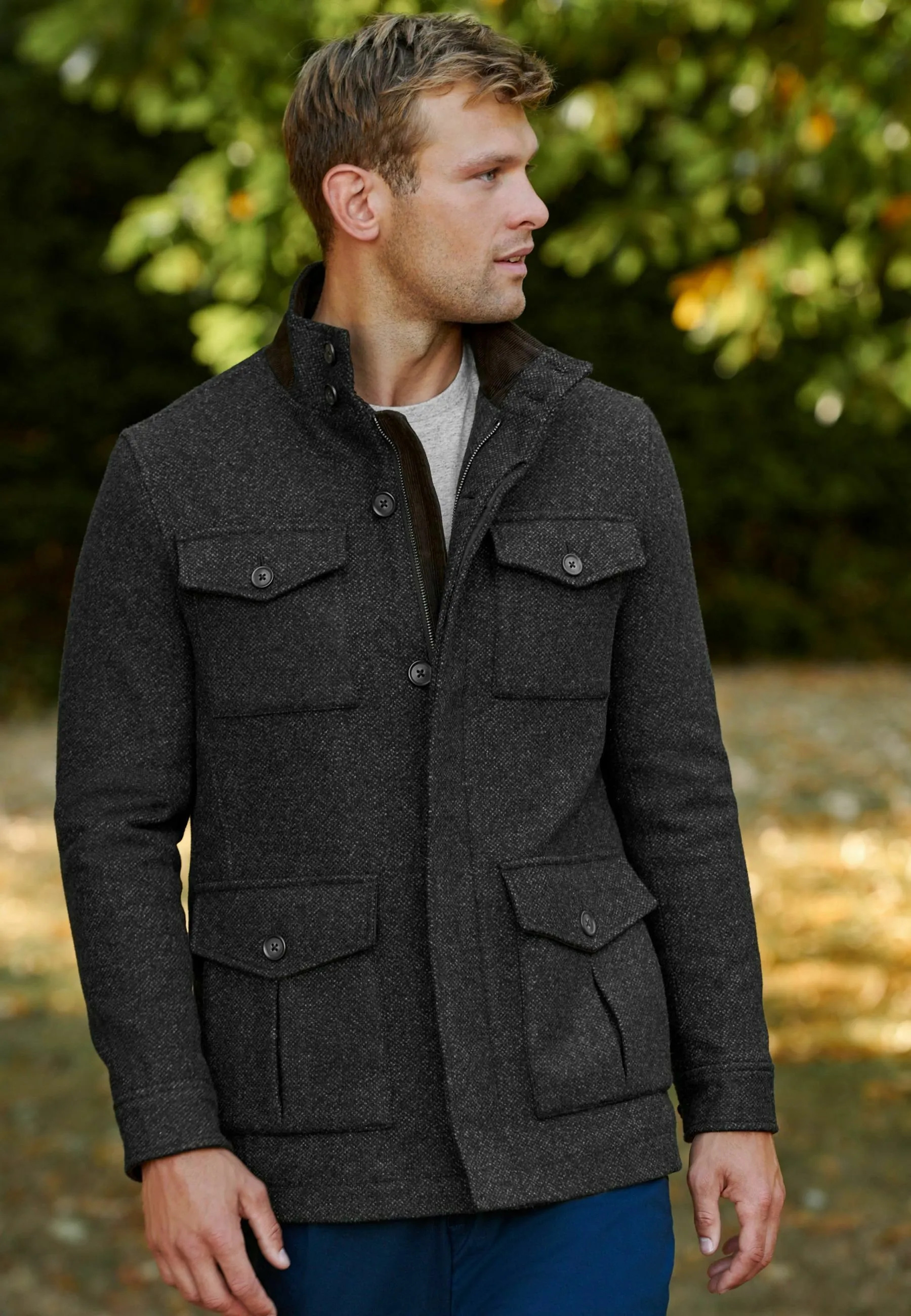 FOUR POCKET FUNNEL NECK STANDARD - Cappotto corto