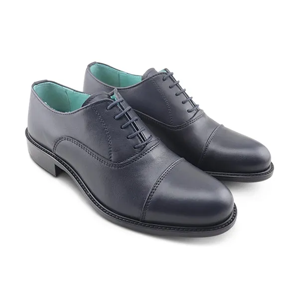 Francesina blu in pelle