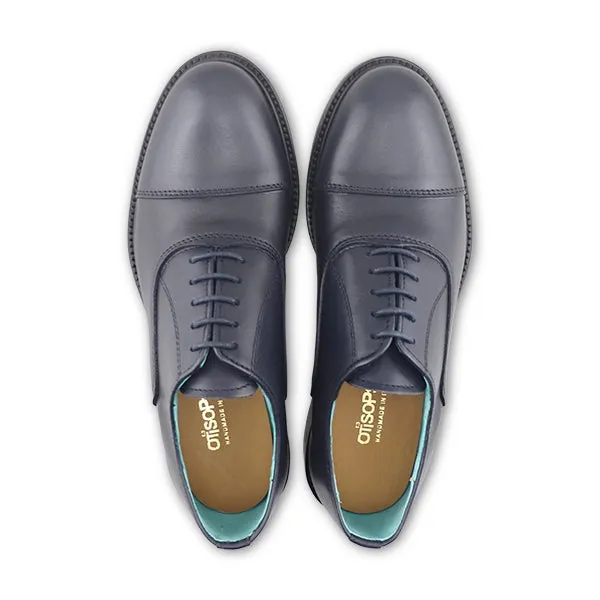 Francesina blu in pelle