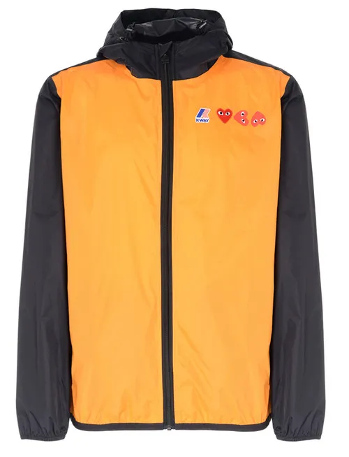 Giacca antivento Comme Des Garçons PLAY x K-Way arancione