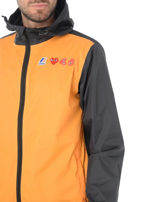 Giacca antivento Comme Des Garçons PLAY x K-Way arancione