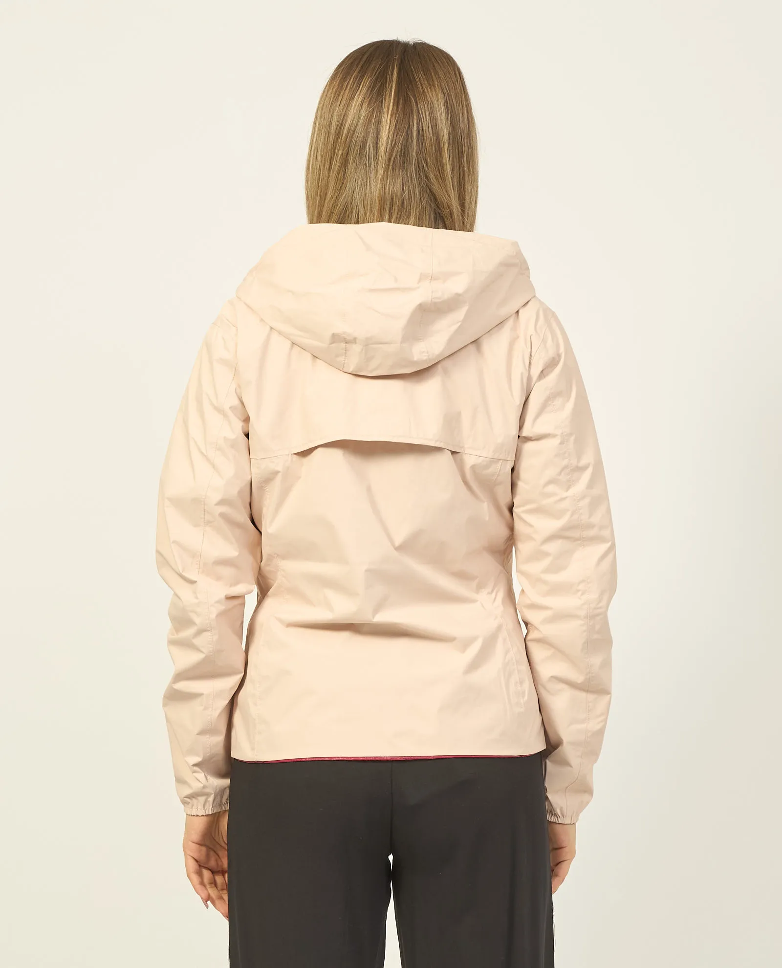 Giacca corta K-way Lily reversibile con cappuccio