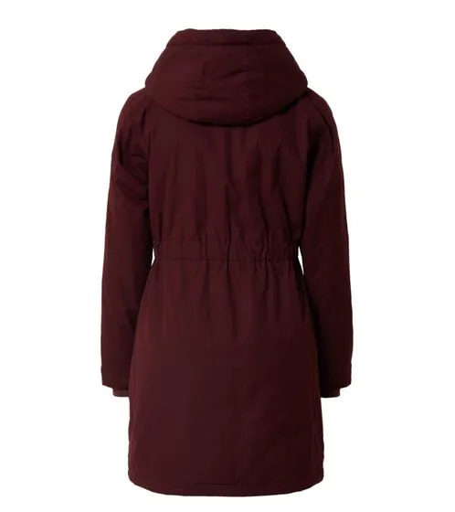 giacca invernale da donna iriedaily Hopi, parka invernale idrorepellente con cappuccio regolabile 9698122-235 rosso vino