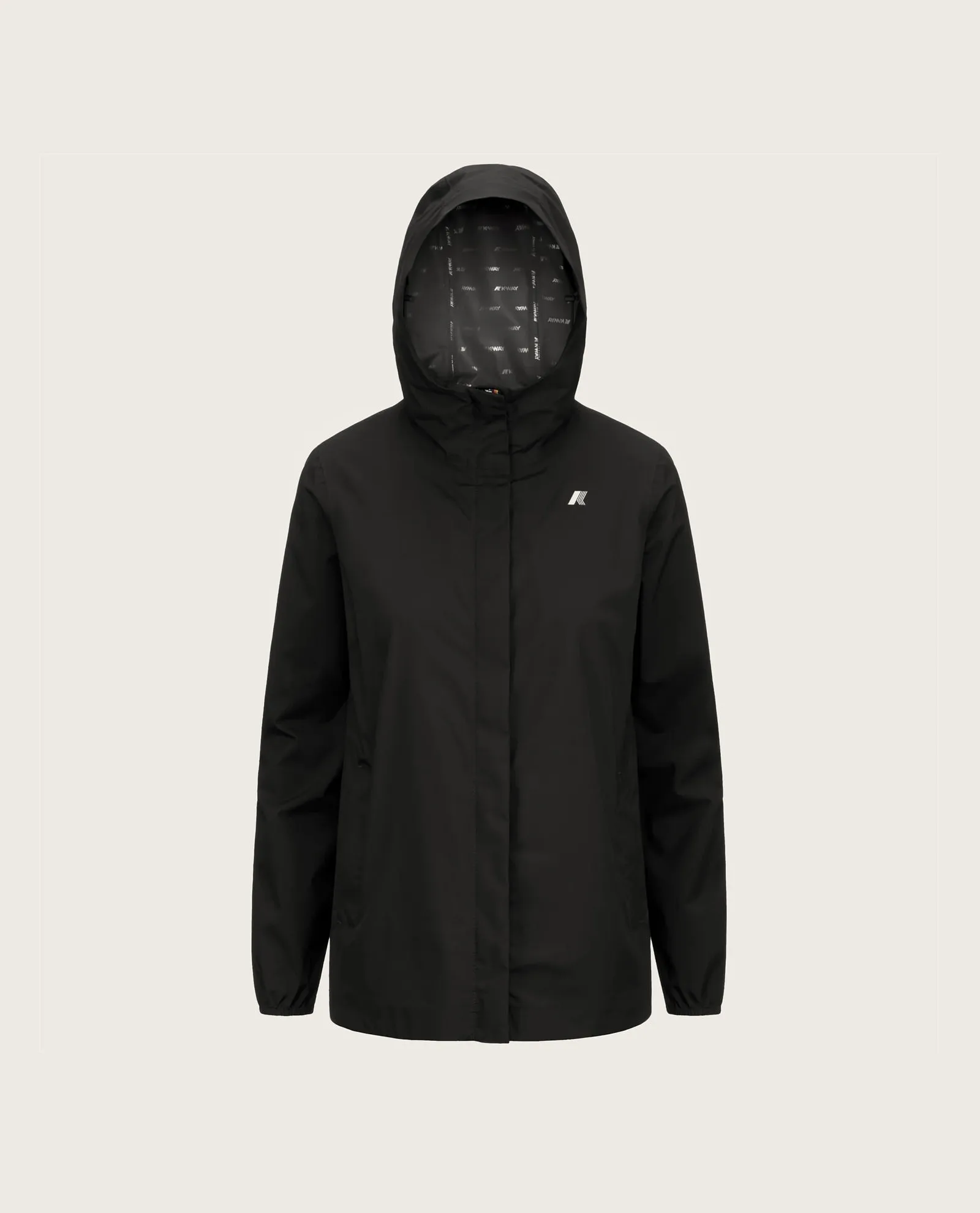 Giacca K-way Marguerite con cappuccio e zip nascosta