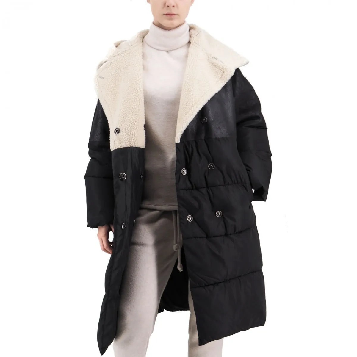 Giaccone Oversize In Doppio Tessuto