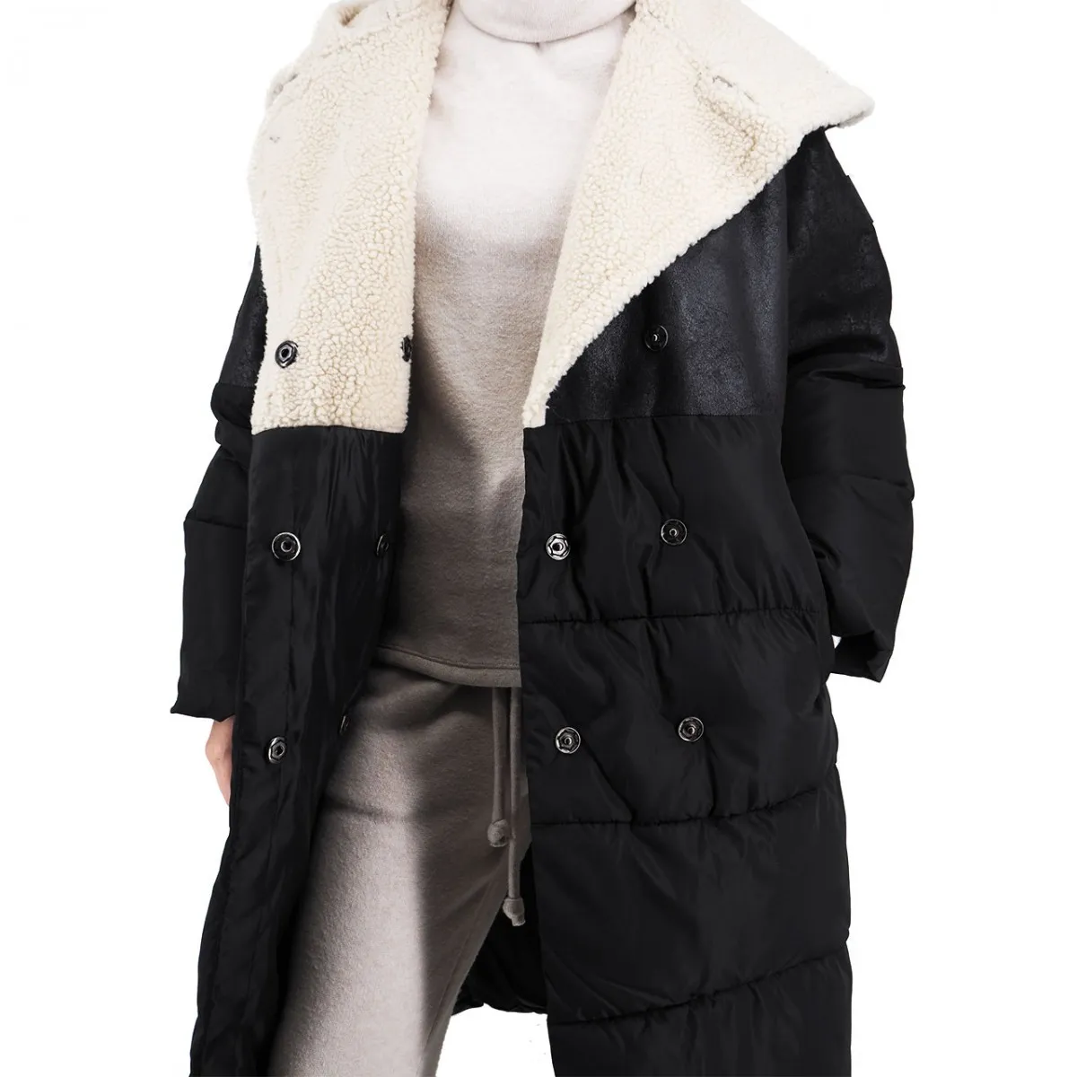 Giaccone Oversize In Doppio Tessuto