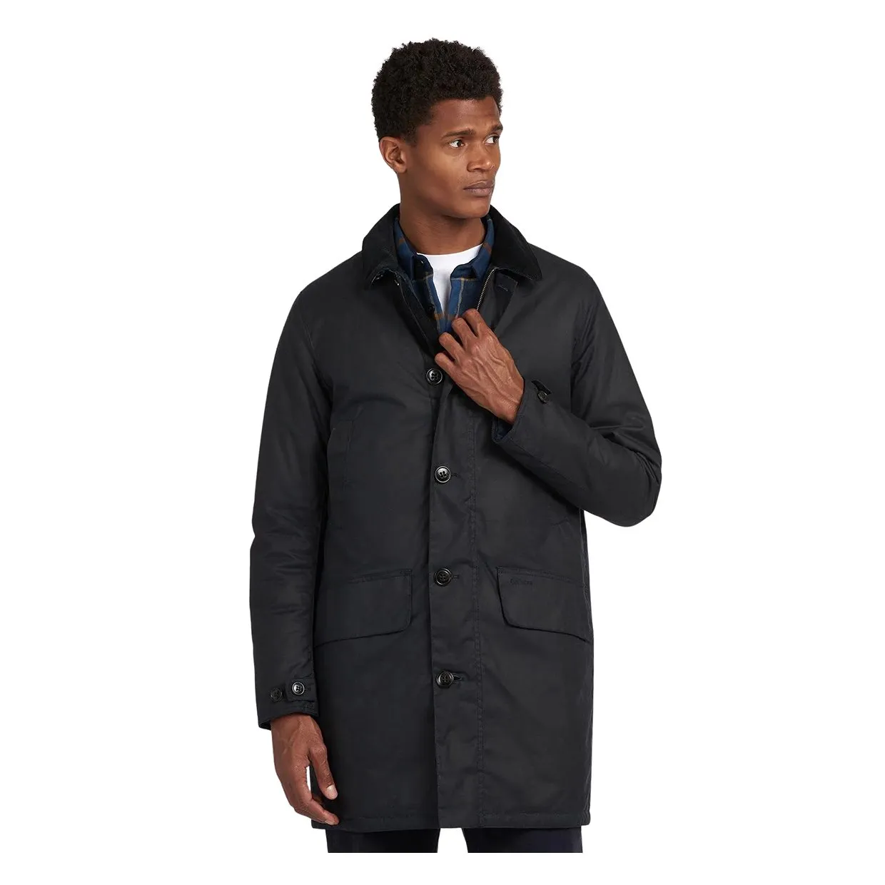 Giubbino Barbour Wax Mac Blu Navy