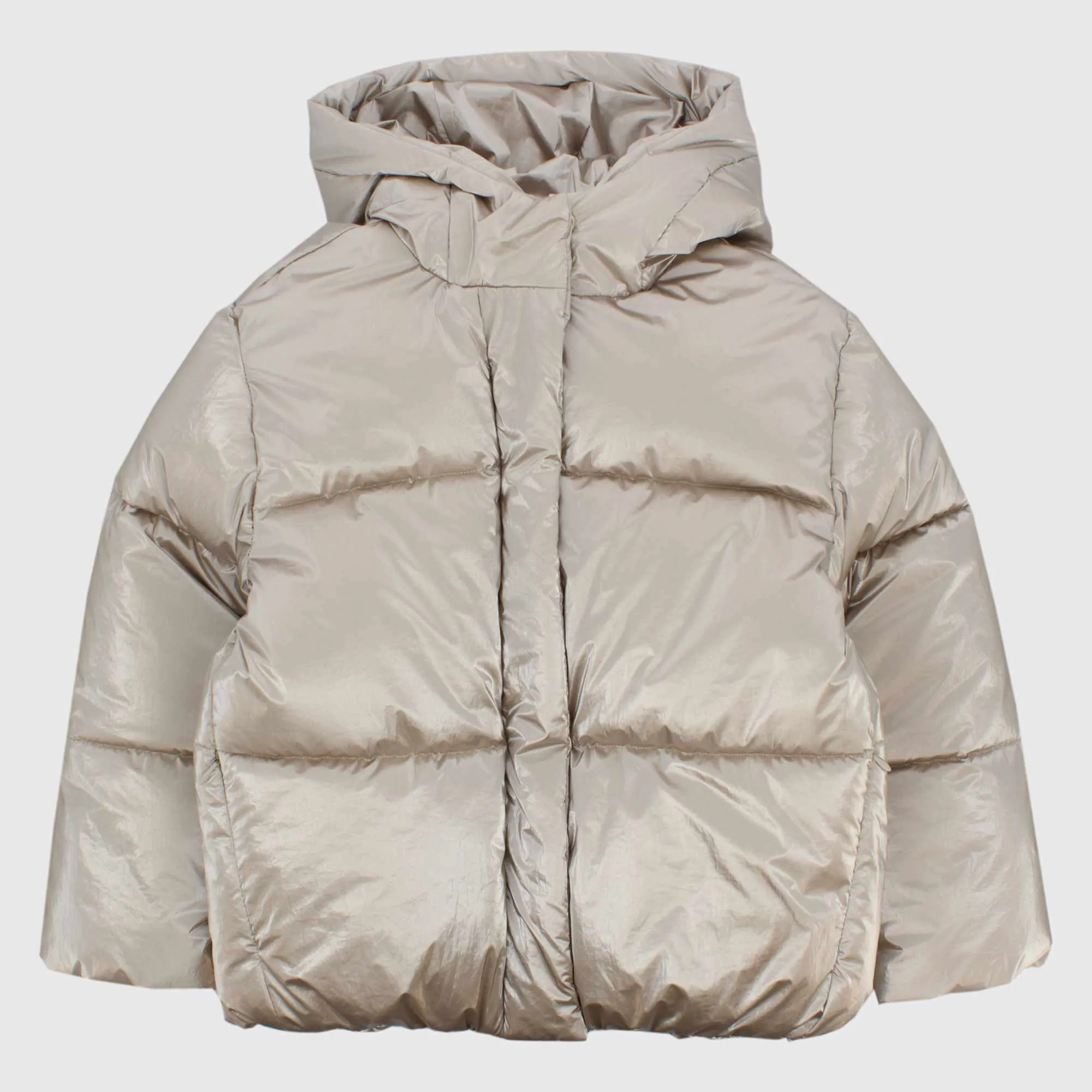 Giubbino con cappuccio da bambina, BEIGE            